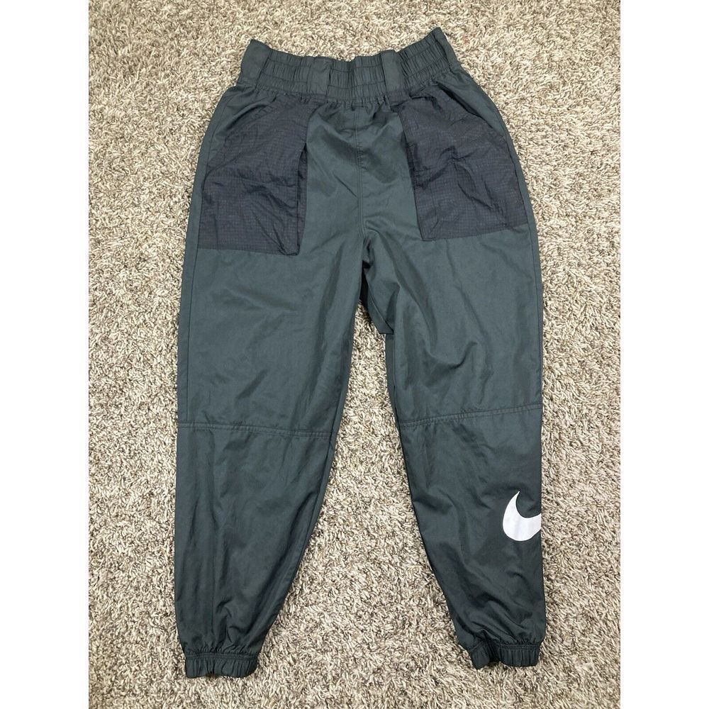 Nike Pants Womens Small Black  Lightweight Ripstop Swoosh Woven‎ Track